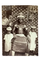 ナイジェリアのカラバル王、1870年頃（アルブメンプリント）
